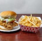 Best Chicken Burger + Fries + Soda 原味鸡腿堡+薯条+汽水 in Queens, NY